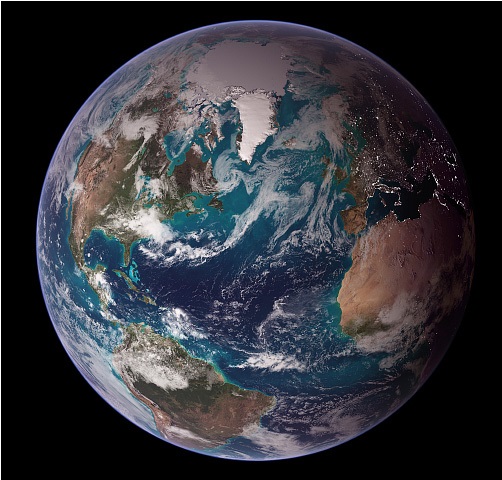 Nordatlantik-Erde © 2007 by NASA